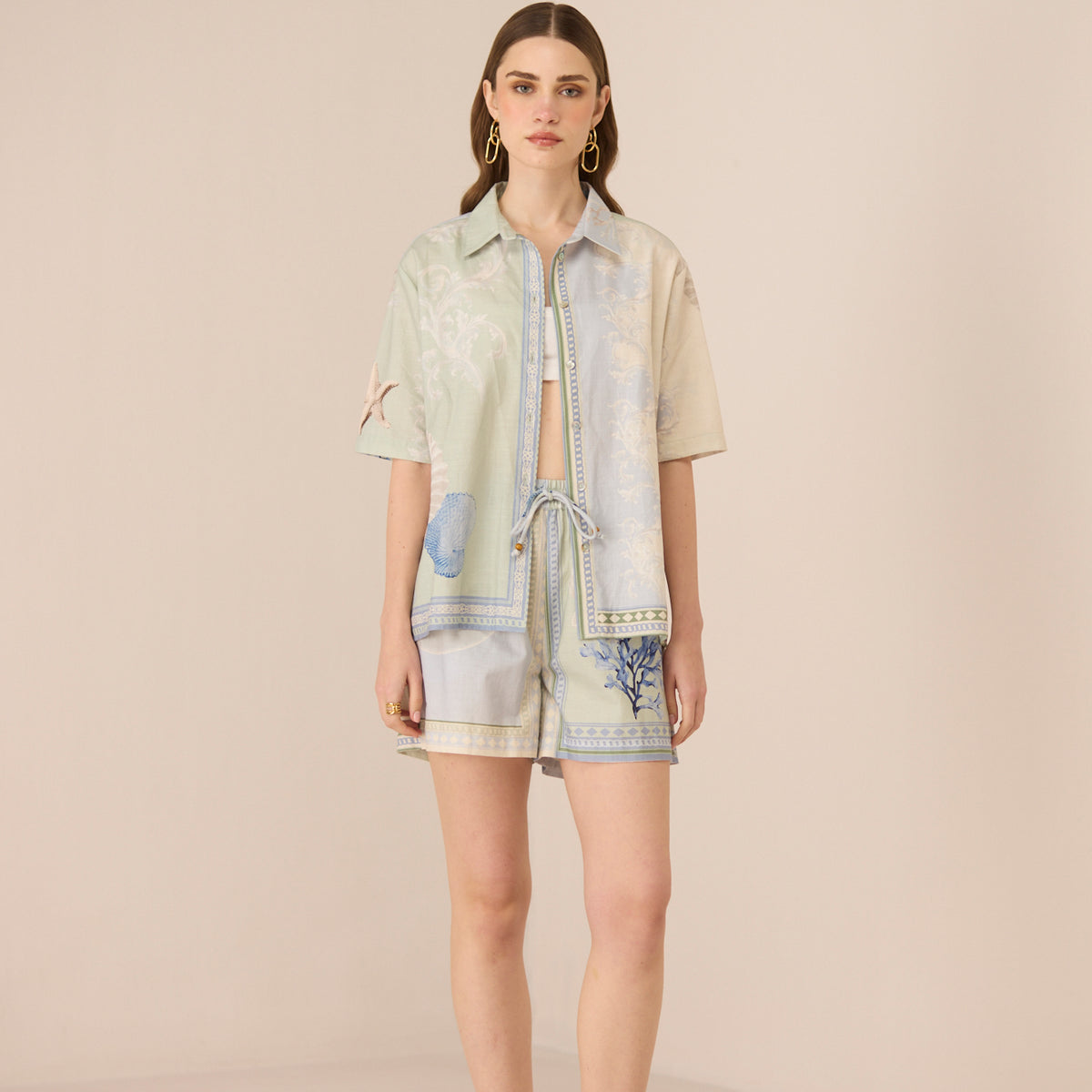 Malibu Shorts | Marine Seafoam Comfort Shorts by Calling June