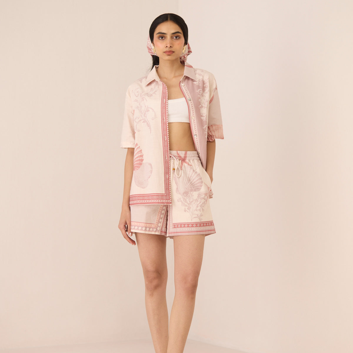 Malibu Shorts | Marine Mauve Relaxed Shorts by Calling June
