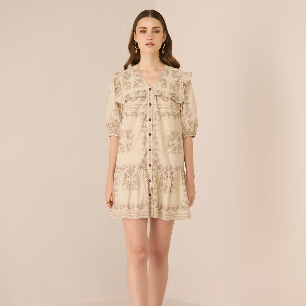 Calling June Aurora Paisley Mini Dress | Cotton | Islaa SS26