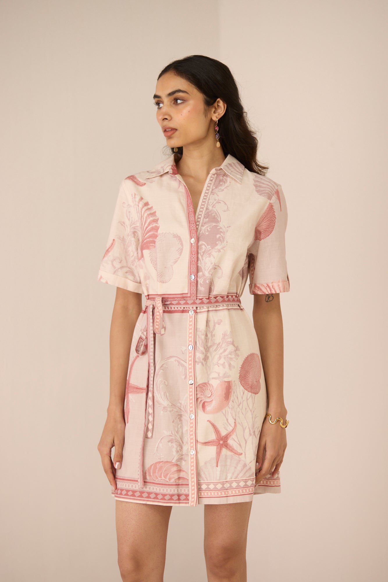 Leah Mini Dress | Marine Mauve Flowy Mini by Calling June Leah Mini Dress | Marine Mauve Flowy Mini by Calling June