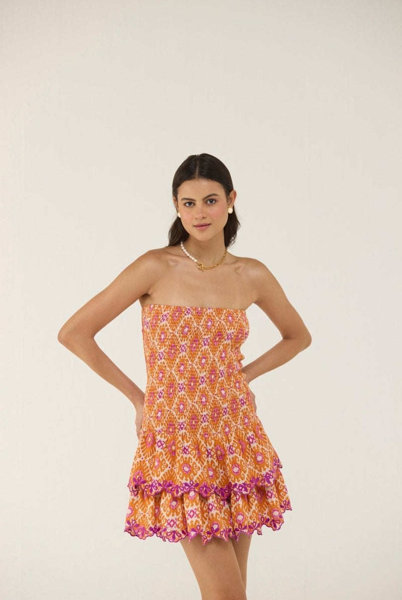 Apricot Mini Dress - Calling June India