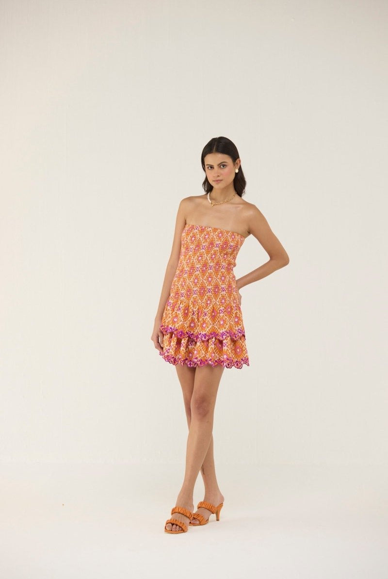 Apricot Mini Dress - Calling June India