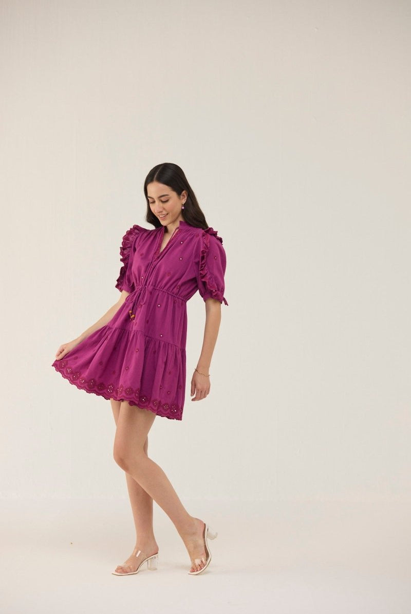 Mochi Dress Purple - Calling June India