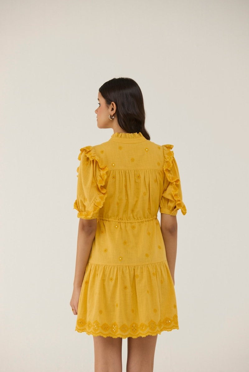 Mochi Dress Yellow - Calling June India