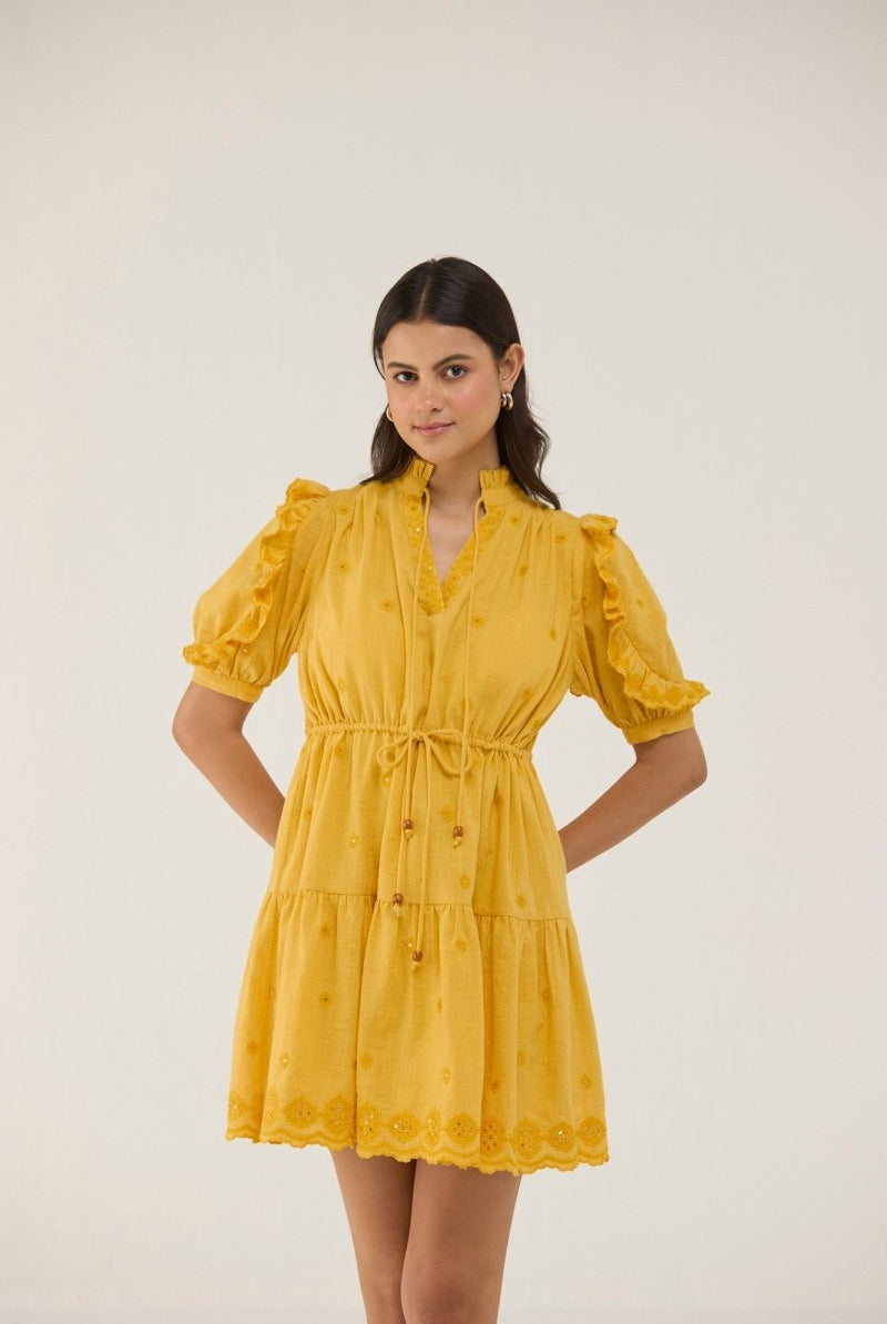 Mochi Dress Yellow - Calling June India