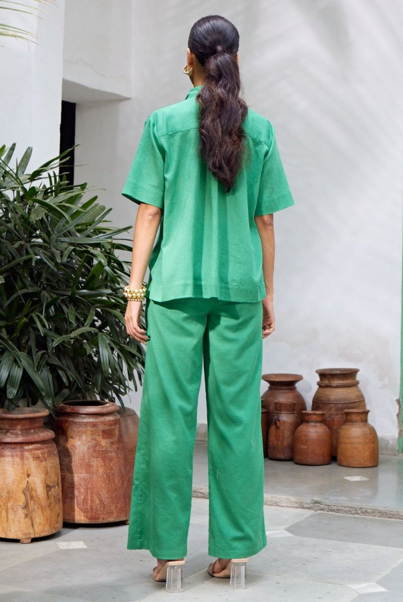 Arushi Mehra In Our Evening Green Primrose Co-Ord Set - Calling June India