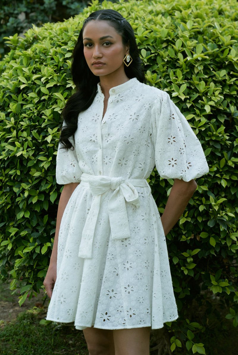 Dahlia White Dress - Calling June India