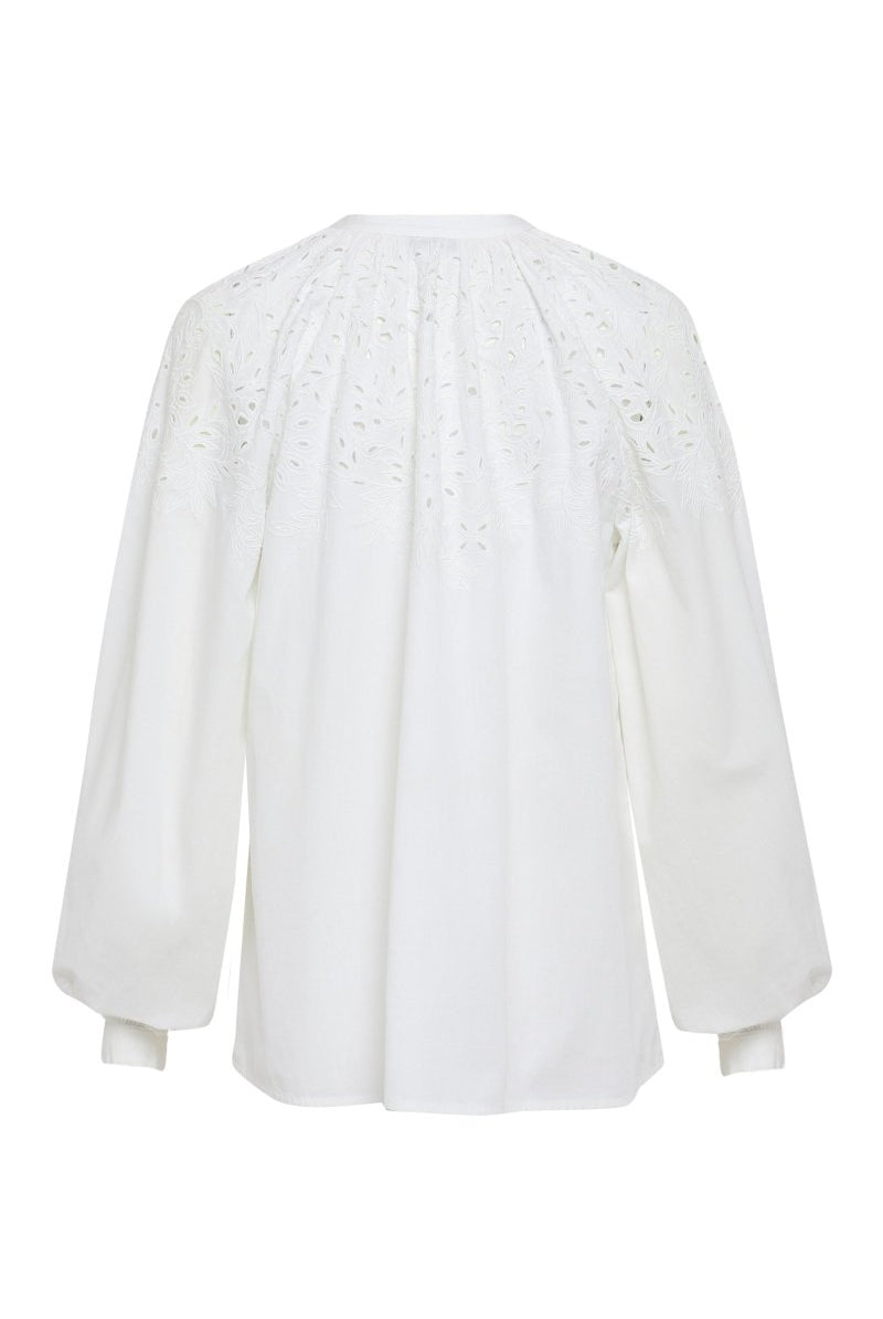 Khushnaz Ashdin Turner In Our Organic Cotton White Embroidered Top & Skirt Set - Calling June India