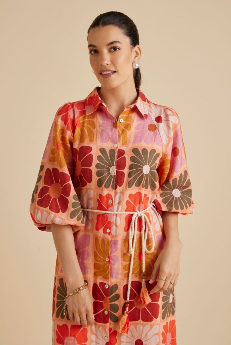 Maple Linen Shirt Dress - Calling June India