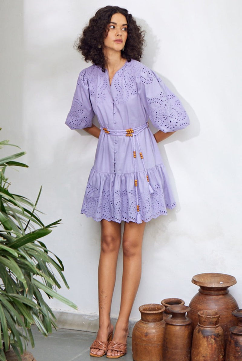 Mitali Wadhwa In Our Clarkia Lilac Mini Dress - Calling June India