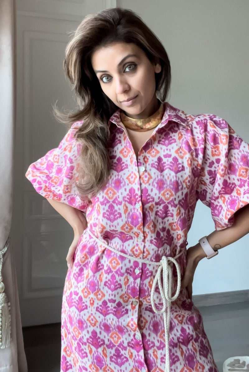 Nriti Shah In Our Ikat Shirt Dress - Calling June India