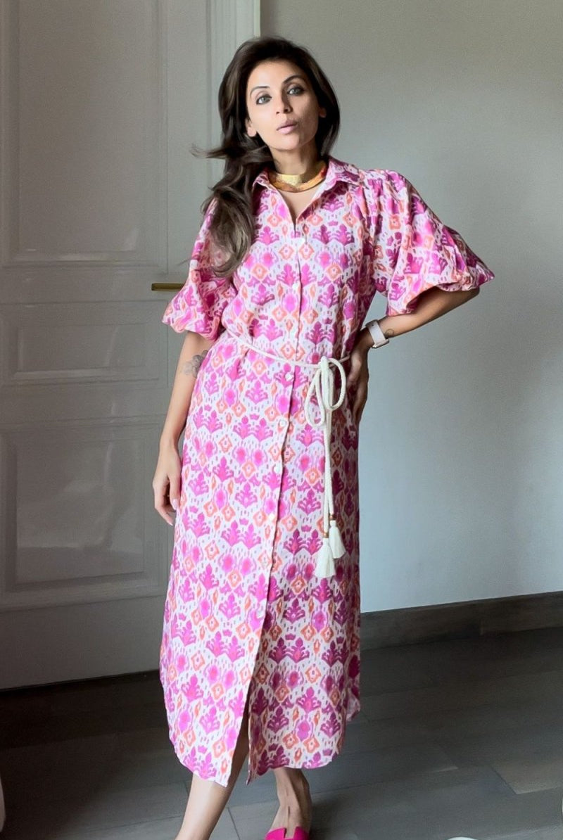Nriti Shah In Our Ikat Shirt Dress - Calling June India