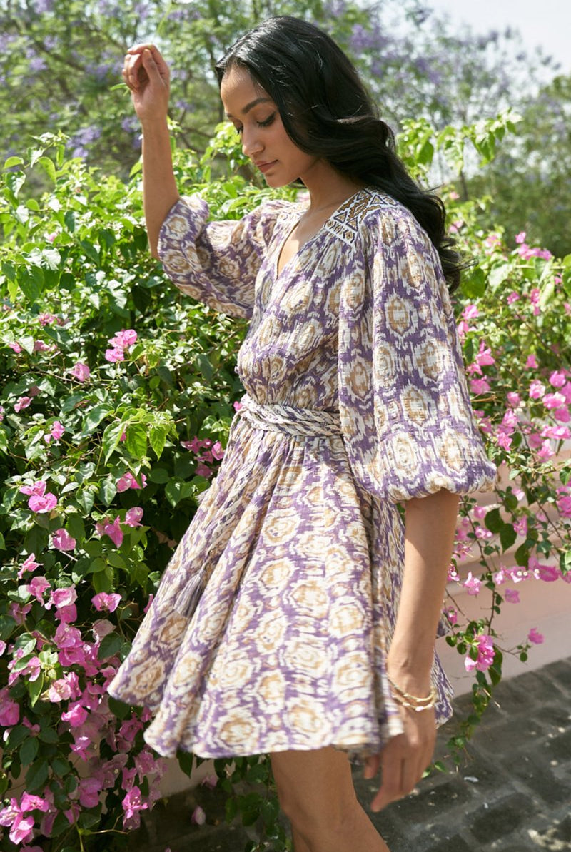 Orchid Mini Purple Dress - Calling June India