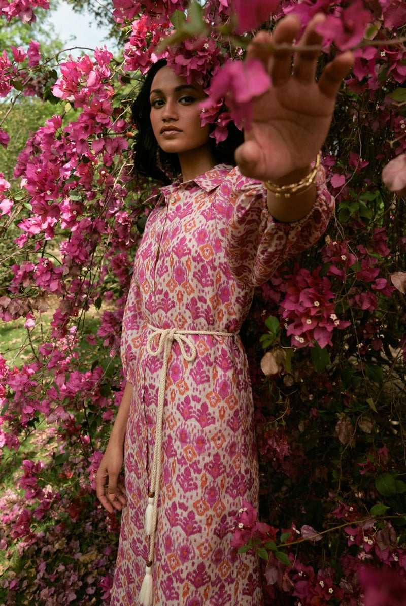 Sharnamli In Our Ikat Shirt Dress - Calling June India